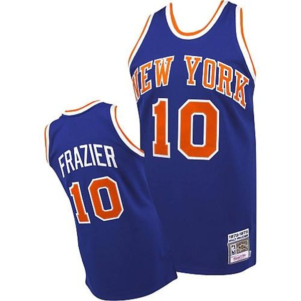 Men's  New York Knicks #10 Walt Frazier Authentic Jersey